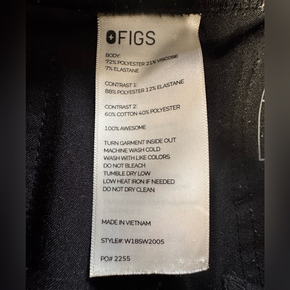 FIGS Technical Collection Jogger Scrub Pants Black XS - Picture 4 of 10